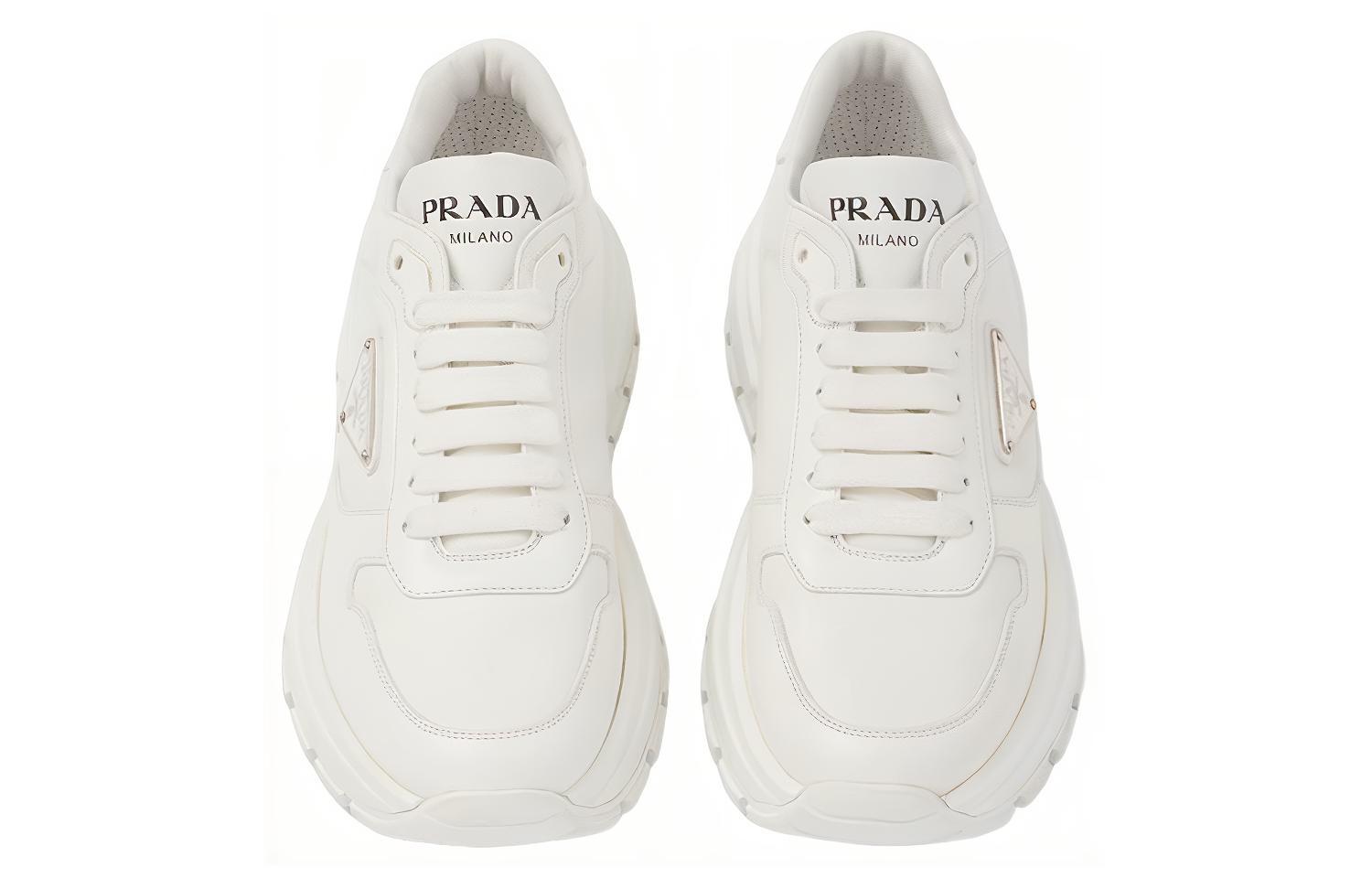 Prada Leather Low-Top Sneaker 'Logo' 圖 4