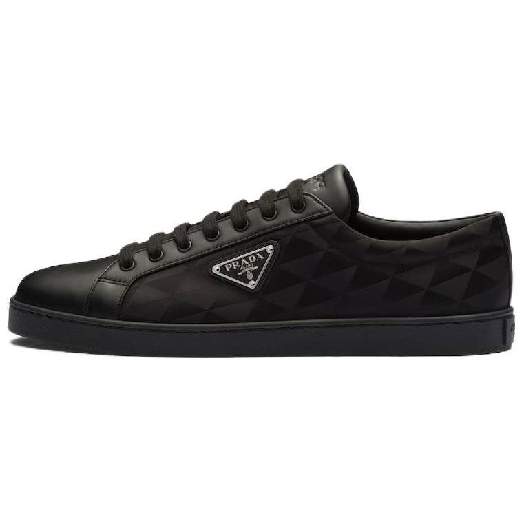 Prada Leather Low-Top Sneakers 'Black' 2EE376_3LNW_F0002_F_G000