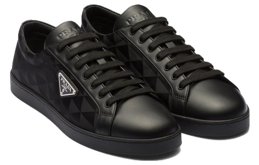 Order プラダ レザー ローカットスニーカー (ブラック) 2EE376_3LNW_F0002_F_G000