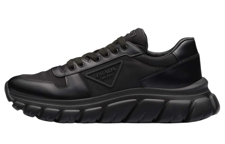 Prada Leather Low-Top Sneakers 'Black Logo' 2EE366_3KZP_F0002