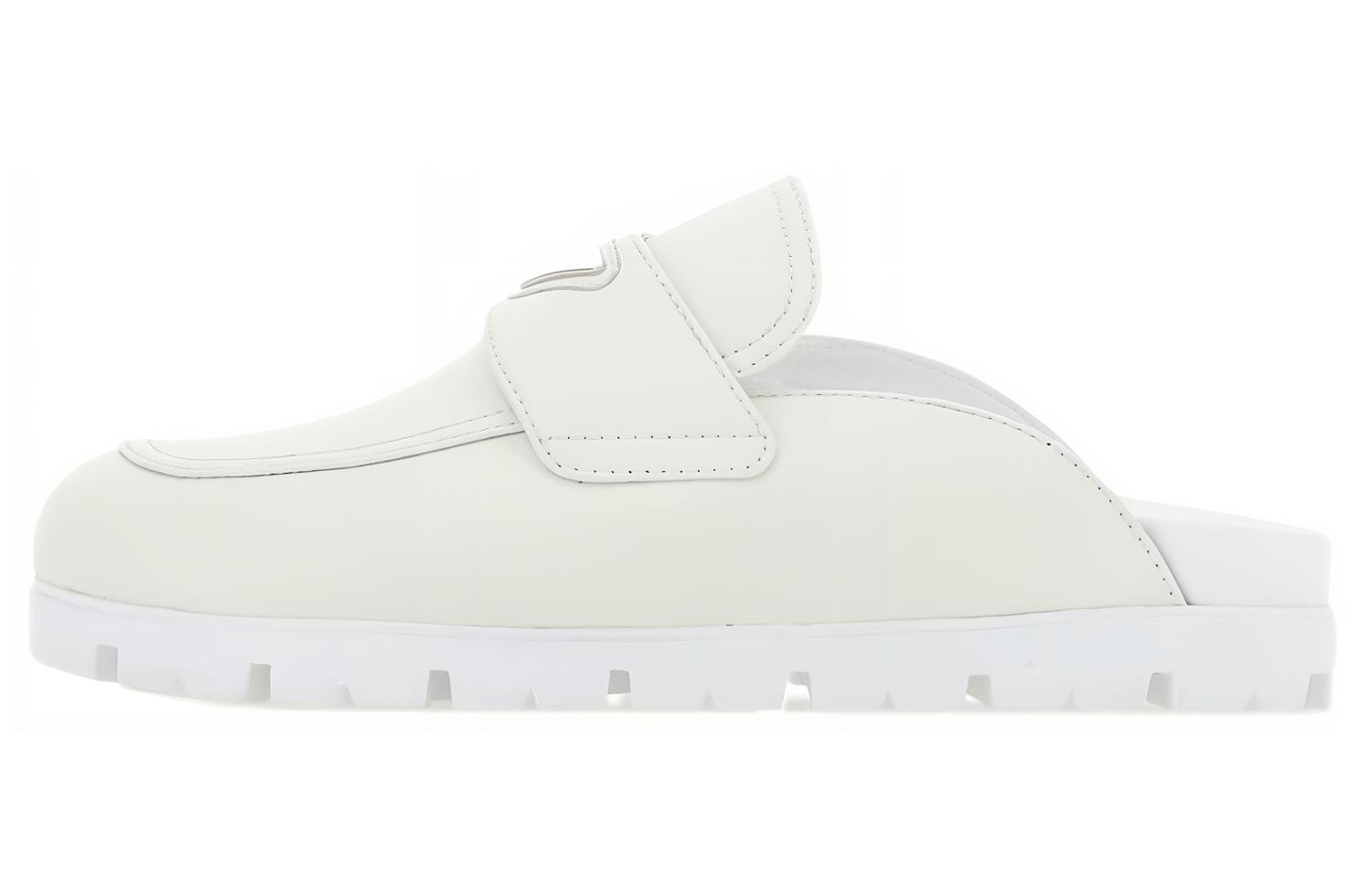 Prada Leather Mules 'White'