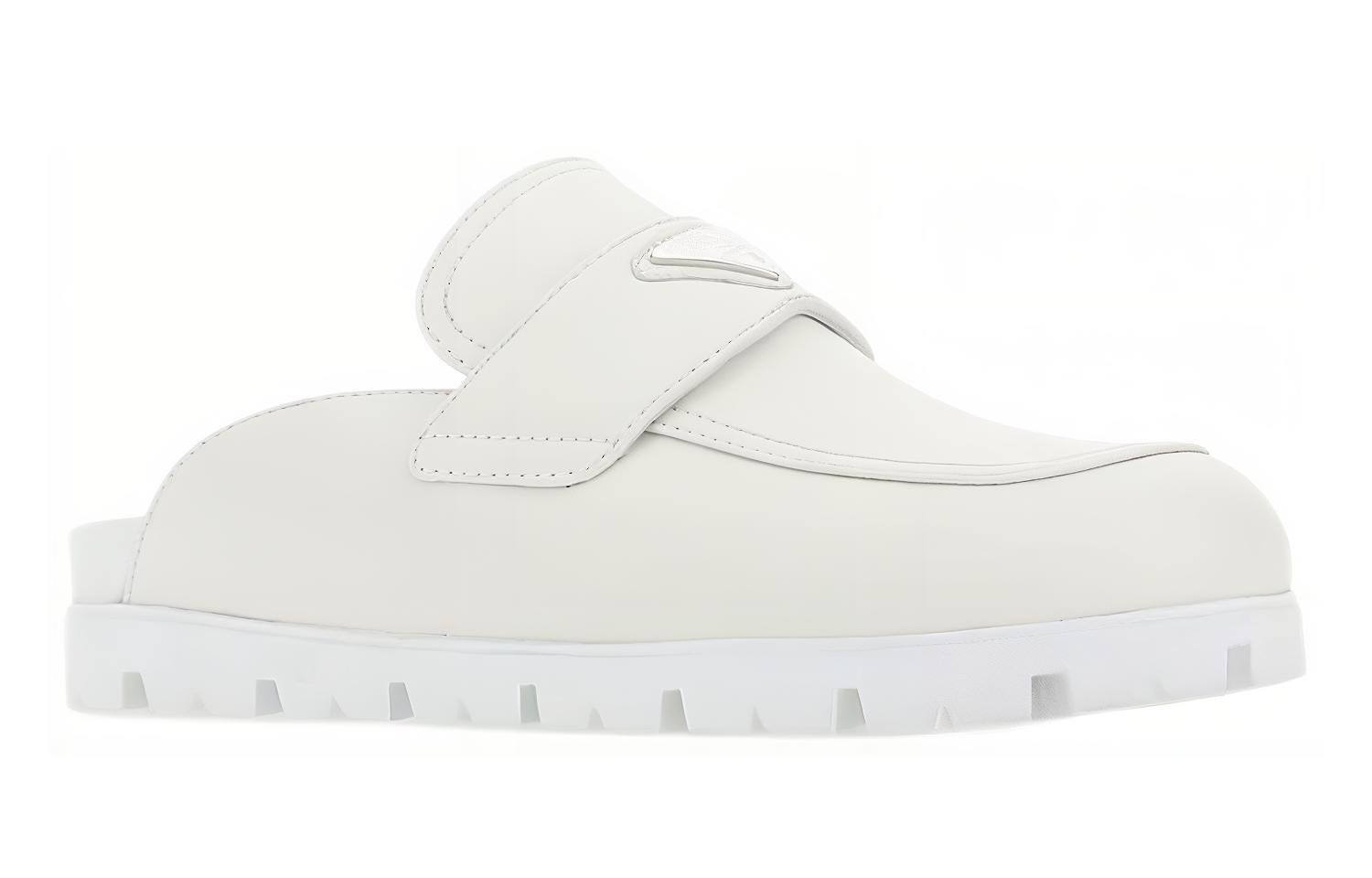 Prada Leather Mules 'White' 圖 3