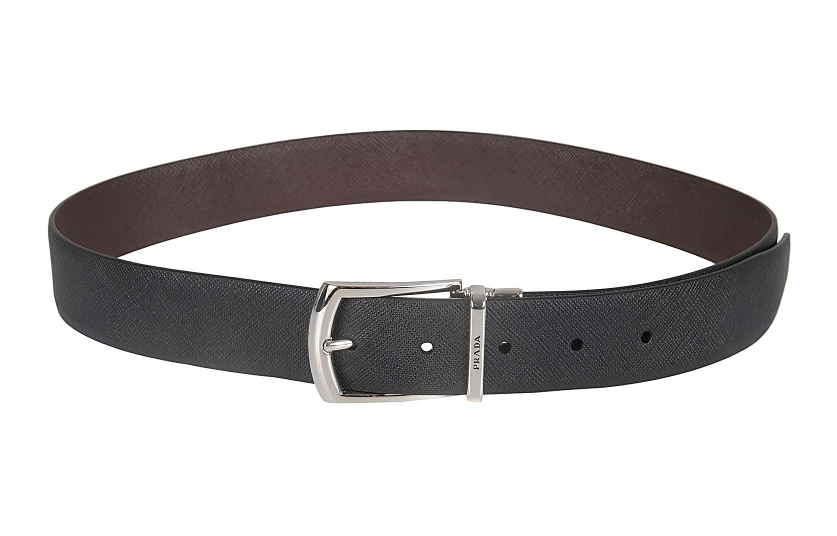 Shop PRADA Leather Pin Buckle Belt - 3.5cm 2CC468053F00XF