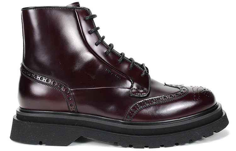 Order Prada Leather Platform Ankle Boots 'Dark Burgundy' 2TE138_B4L_F0397
