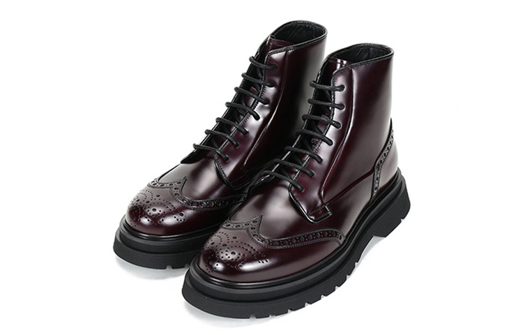 Lookbook Prada Leather Platform Ankle Boots 'Dark Burgundy' 2TE138_B4L_F0397