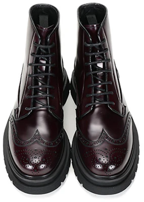 Prada Leather Platform Ankle Boots 'Dark Burgundy' 2TE138_B4L_F0397 Shop Prada Leather Platform Ankle Boots 'Dark Burgundy' 2TE138_B4L_F0397