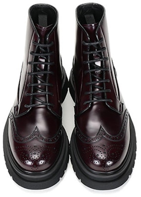 Prada Leather Platform Ankle Boots 'Dark Burgundy' 2TE138_B4L_F0397 Shop Prada Leather Platform Ankle Boots 'Dark Burgundy' 2TE138_B4L_F0397
