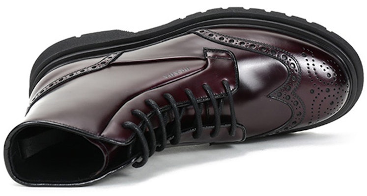 Prada Leather Platform Ankle Boots 'Dark Burgundy' 2TE138_B4L_F0397 Purchase Prada Leather Platform Ankle Boots 'Dark Burgundy' 2TE138_B4L_F0397