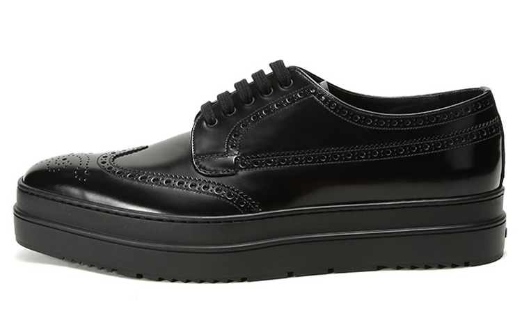 Prada Leather Platform Derby 'Black'
