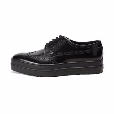Prada Leather Platform Derby 'Black'