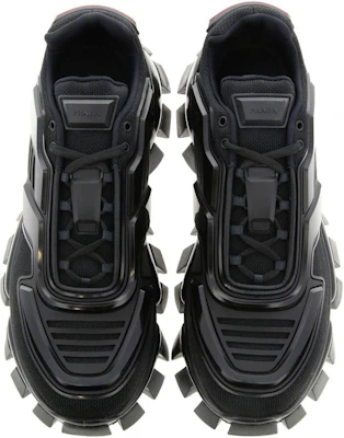Prada Leder Plateau Sneaker ''Stoßdämpfung Schwarz'' 2EG293_3KZU_F0008 Shop Prada Leder Plateau Sneaker ''Stoßdämpfung Schwarz'' 2EG293_3KZU_F0008