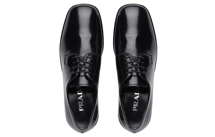 Shop Zapatillas Plataforma de Cuero Prada 'Negro' 2EG379_LVN_F0002_F_X021