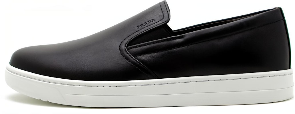 Prada Leather Round-Toe Flat Low-Top Sneakers 'Black' 4D2733_3O9U_F0632 Buy Prada Leather Round-Toe Flat Low-Top Sneakers 'Black' 4D2733_3O9U_F0632