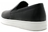 Shop Prada Kasut Kulit Rata Low-Top Hujung Bulat 'Hitam' 4D2733_3O9U_F0632