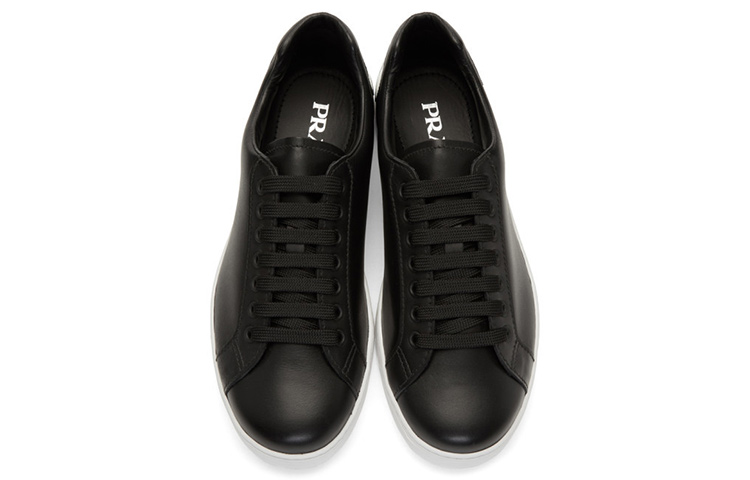 Prada Leather Round-Toe Low Top 'Fashion Print Black' 圖 2