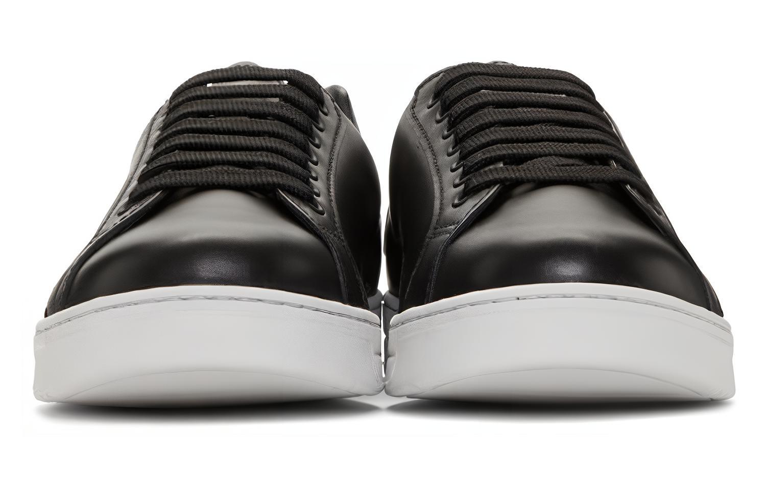 Prada Leather Round-Toe Low Top 'Fashion Print Black' 圖 3