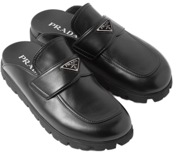 Prada Sandal Mules Kulit Hitam Fashion Terbaru 2S2956_8NQ_F0002_F_G000 Shop Prada Sandal Mules Kulit Hitam Fashion Terbaru 2S2956_8NQ_F0002_F_G000
