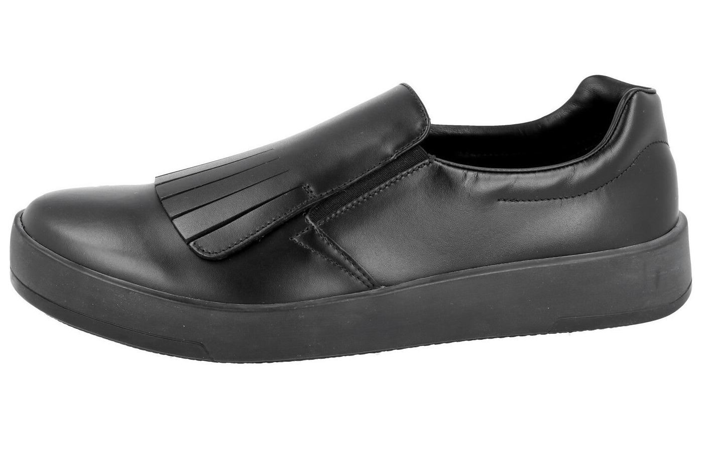 Prada Leather Round-Toe Slip-On Sneaker 'Black'
