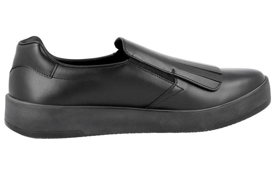 Prada Leather Round-Toe Slip-On Sneaker 'Black' 圖 2