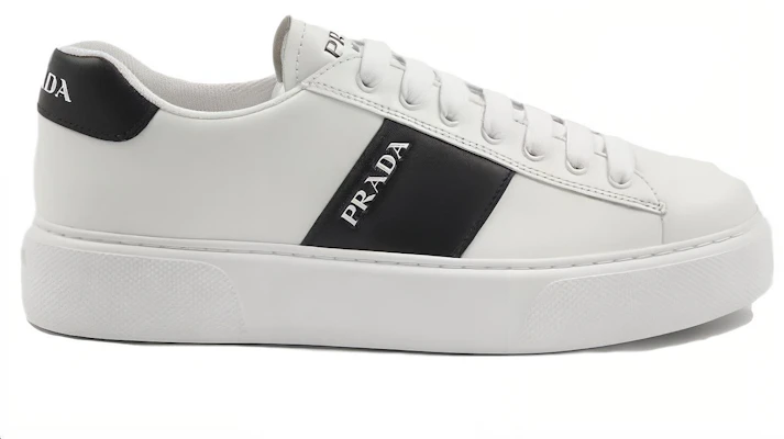 Prada黑白拼接圆头系带低帮皮质运动鞋 2EG357_3ON8_F0964 Order Prada黑白拼接圆头系带低帮皮质运动鞋 2EG357_3ON8_F0964