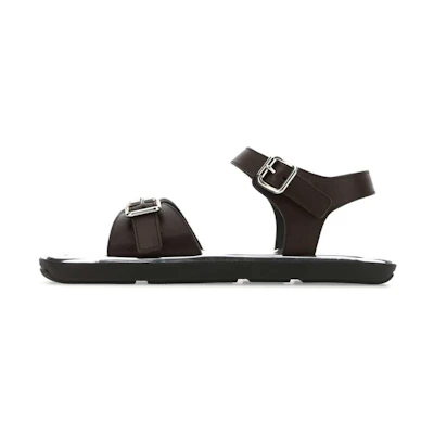 Prada Leather Sandal 'Dark Brown'