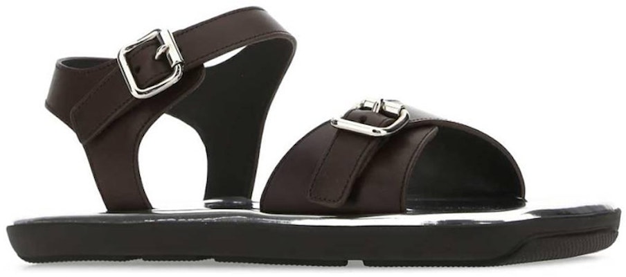Sandal Kulit Prada 'Coklat Gelap' 2X3071_3LJ9_F0659_F_G001 Lookbook Sandal Kulit Prada 'Coklat Gelap' 2X3071_3LJ9_F0659_F_G001