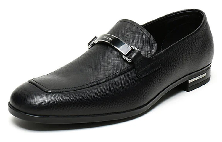 Prada Leather Slip-On 'Black' 圖 2