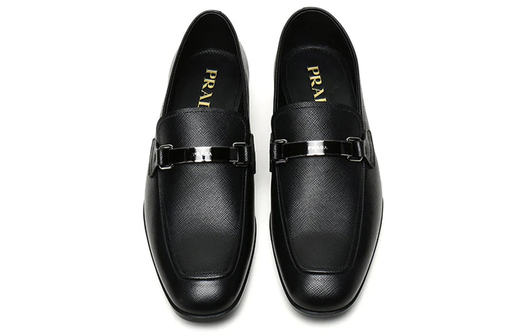 Prada Leather Slip-On 'Black' 圖 4