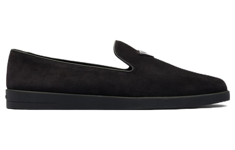 Order 프라다 블랙 레더 슬립온 슈즈 2DG121_103_F0002