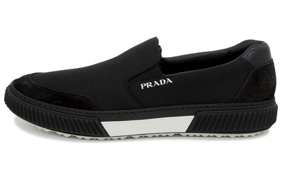 Buy 普拉达黑色皮革懒人鞋 4D3475-3OF1-F0967