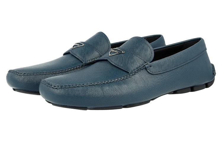 Prada Leather Slip-On 'Fashion Blue' 圖 3