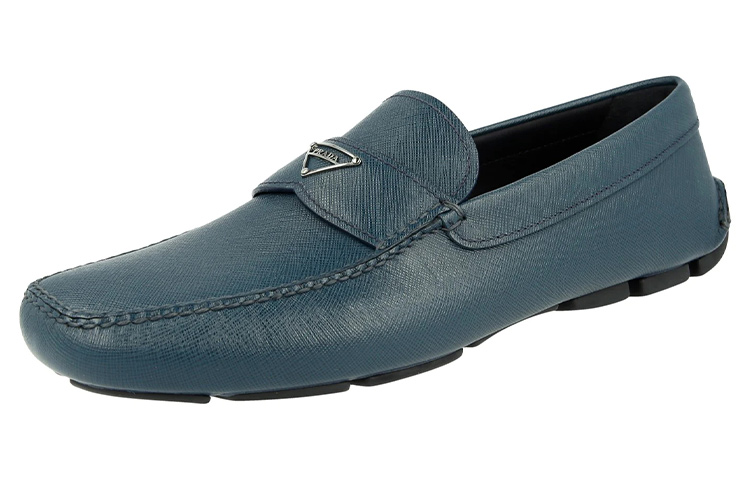 Prada Leather Slip-On 'Fashion Blue' 圖 4
