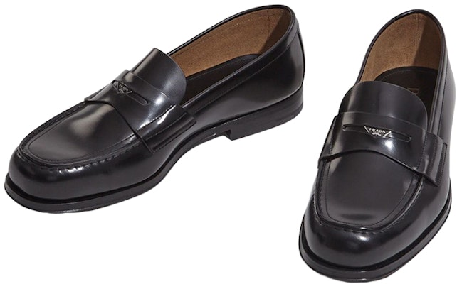 Prada Brushed Leather Loafer 'Black' 2DB201_055_F0002 Lookbook Prada Brushed Leather Loafer 'Black' 2DB201_055_F0002
