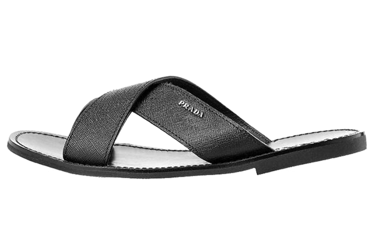 Buy Prada Leather Slip-On Sandals 'Black Fashion' 2X2833_053_F0002X