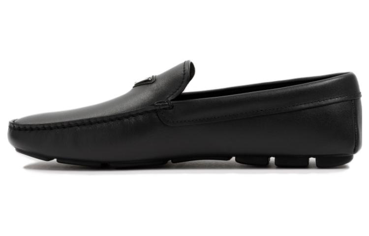 Prada Leather Slip-On Sneakers 'Black'