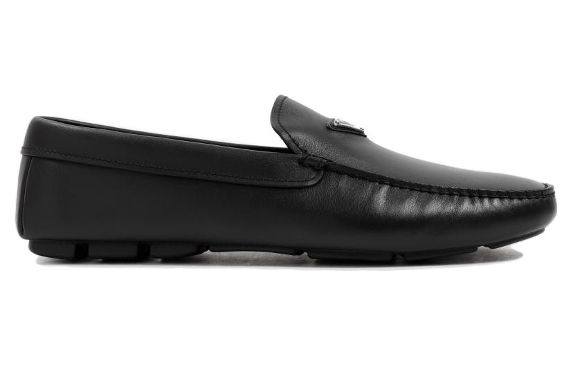 Prada Leather Slip-On Sneakers 'Black' 圖 2