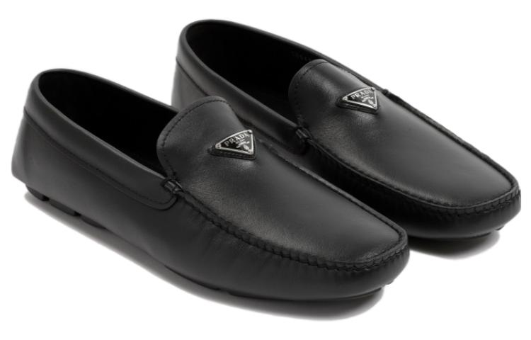 Prada Leather Slip-On Sneakers 'Black' 圖 3