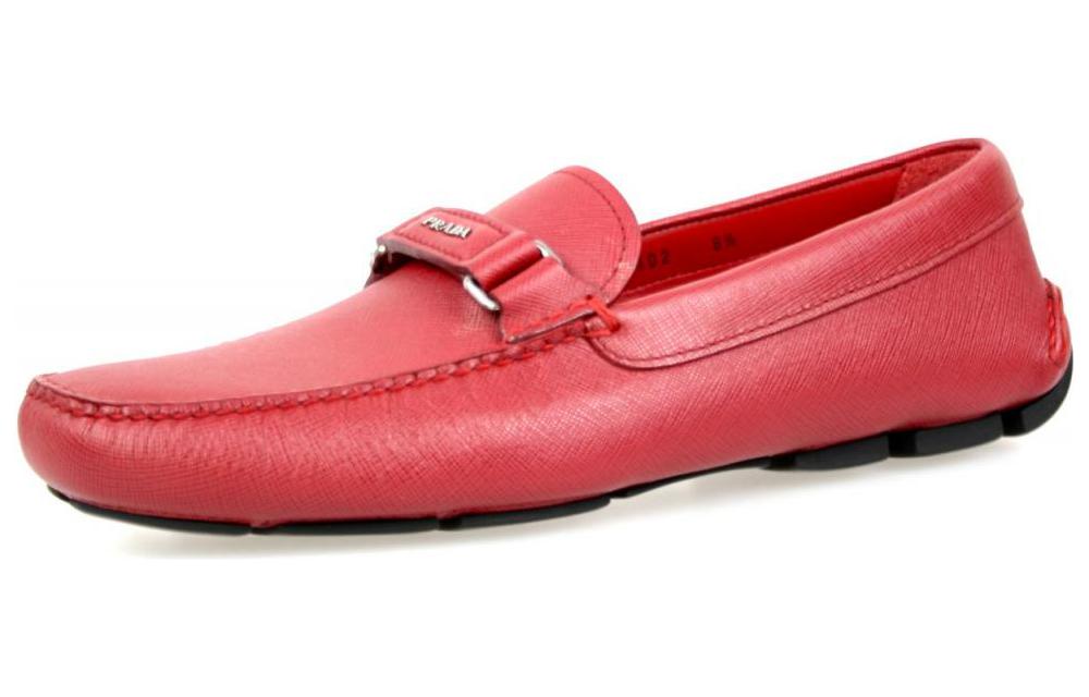 Order Sneakers Slip-On Kulit Prada 'Merah' 2DD102_053_F0041