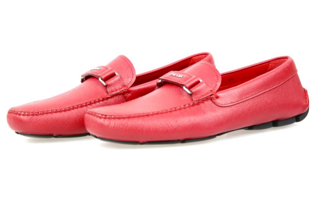 Lookbook Sneakers Slip-On Kulit Prada 'Merah' 2DD102_053_F0041