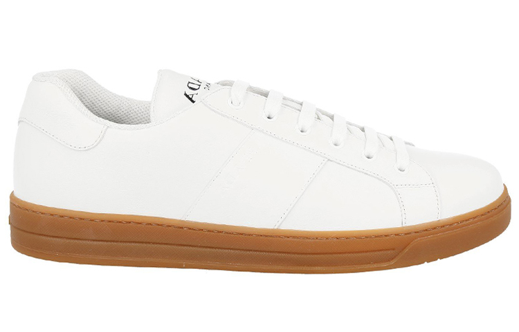 Prada Leather Sneaker 'White Ginger Yellow' 圖 2