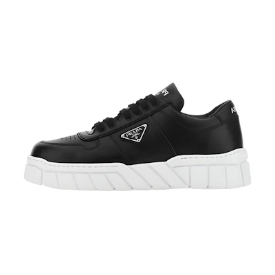 Prada Leather Sneakers 'Black'