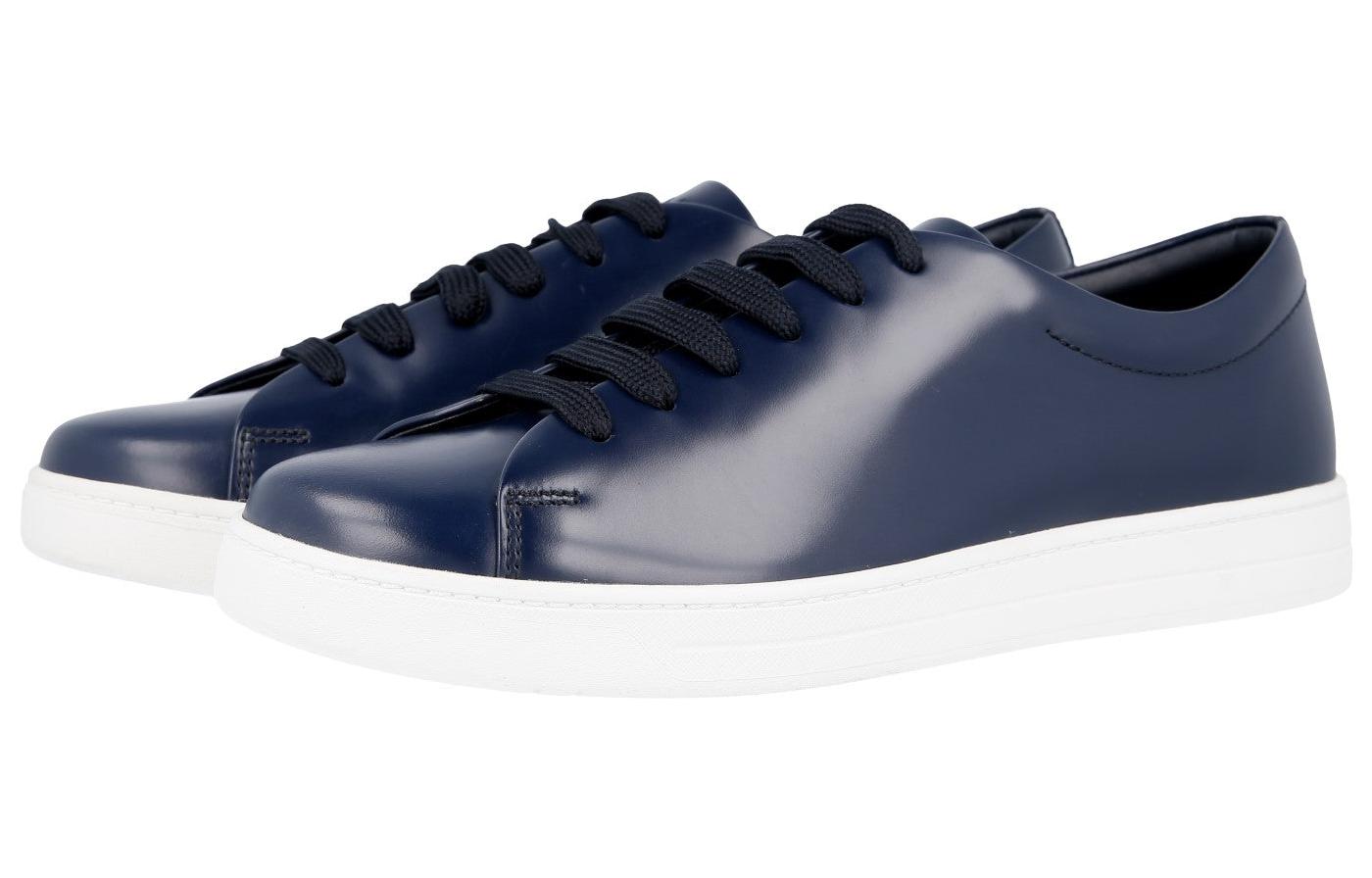 Prada Leather Sneakers 'Blue' 圖 3