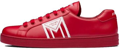 Prada Leather Sneakers 'Red' 4E3544_3L8Y_F0976 Prada Leather Sneakers 'Red' 4E3544_3L8Y_F0976