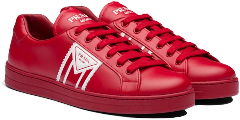 Prada Leather Sneakers 'Red' 4E3544_3L8Y_F0976 Order Prada Leather Sneakers 'Red' 4E3544_3L8Y_F0976