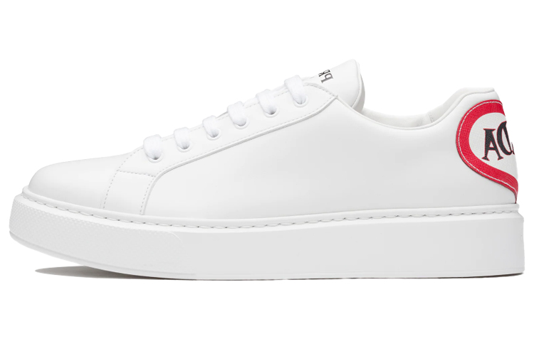 Prada Leather Sneakers 'Red White Heart Tail'
