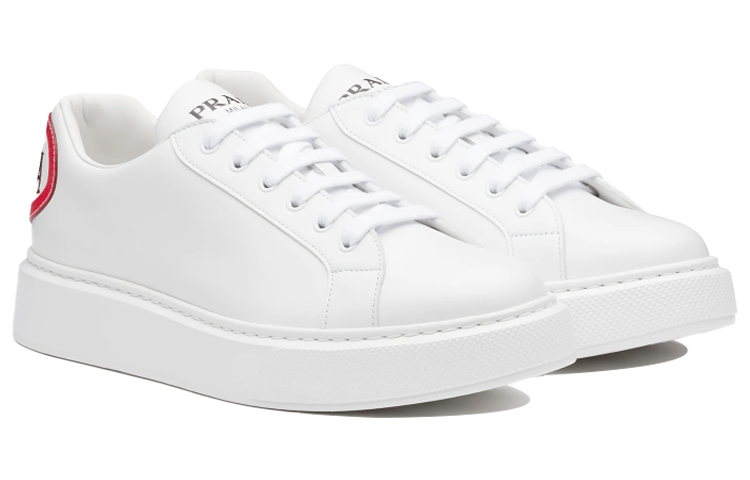 Prada Leather Sneakers 'Red White Heart Tail' 圖 2
