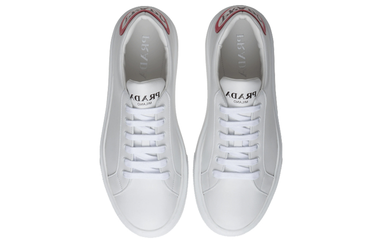 Prada Leather Sneakers 'Red White Heart Tail' 圖 4