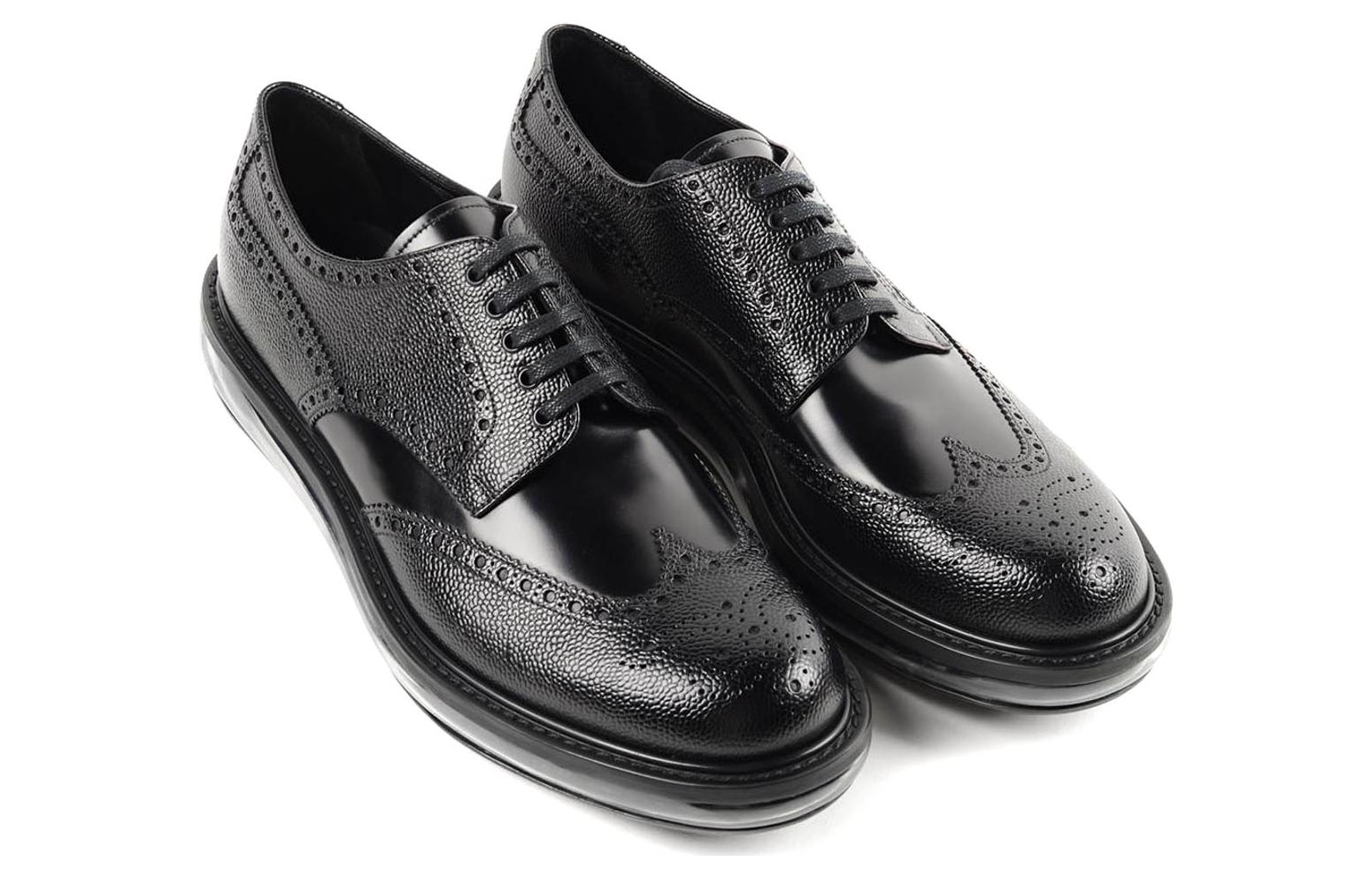 Prada Leather Sneakers 'Simple Black' 圖 4