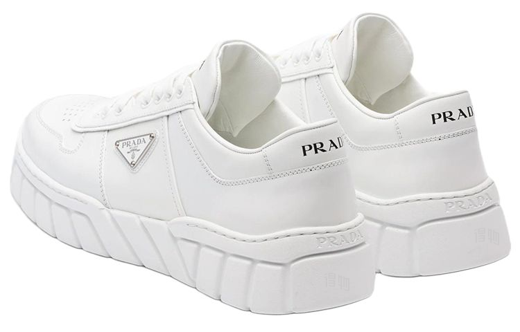 Purchase Prada Leren Sneakers ''Wit'' 2EE378_3LJ6_F0009
