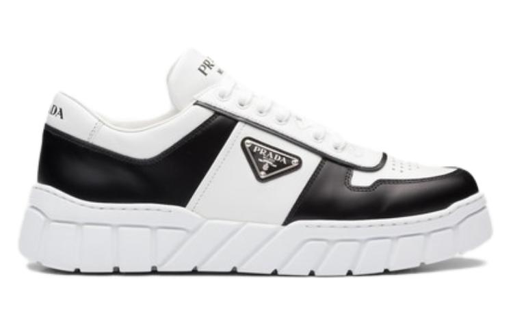 Order Zapatillas de Cuero Prada 'Blanco Negro' 2EE378_3LJ6_F0964